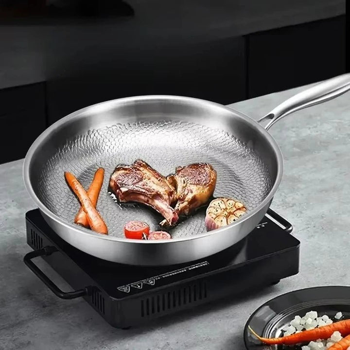 Hammered Titanium Frying Pan for Induction Cooktops – Nonstick, Durable