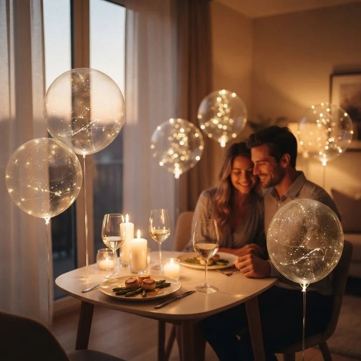 LED Balloon Set (10-pack) – Warm Light, No Mains Power Required, For Any Occasion