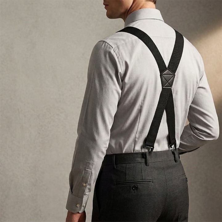 Men's Braces with Clip Hooks - Adjustable X-Back and Y-Shape