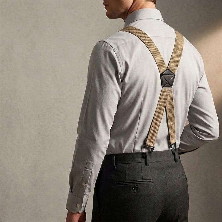 Men's Braces with Clip Hooks - Adjustable X-Back and Y-Shape