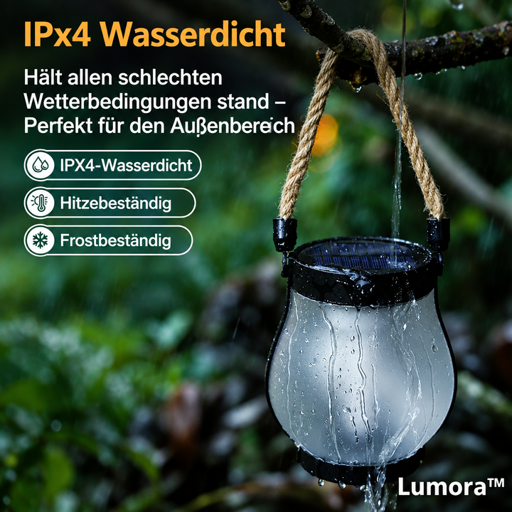 Outdoor Solar Lantern with Flickering Flame Effect