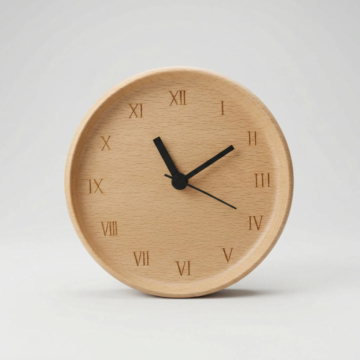 Silent Analog Alarm Clock with a Natural Look - Woodtick