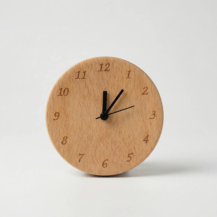 Silent Analog Alarm Clock with a Natural Look - Woodtick