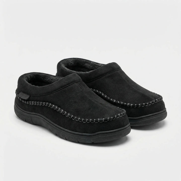 Lined Men's Slipper with Sturdy Sole - Shaun