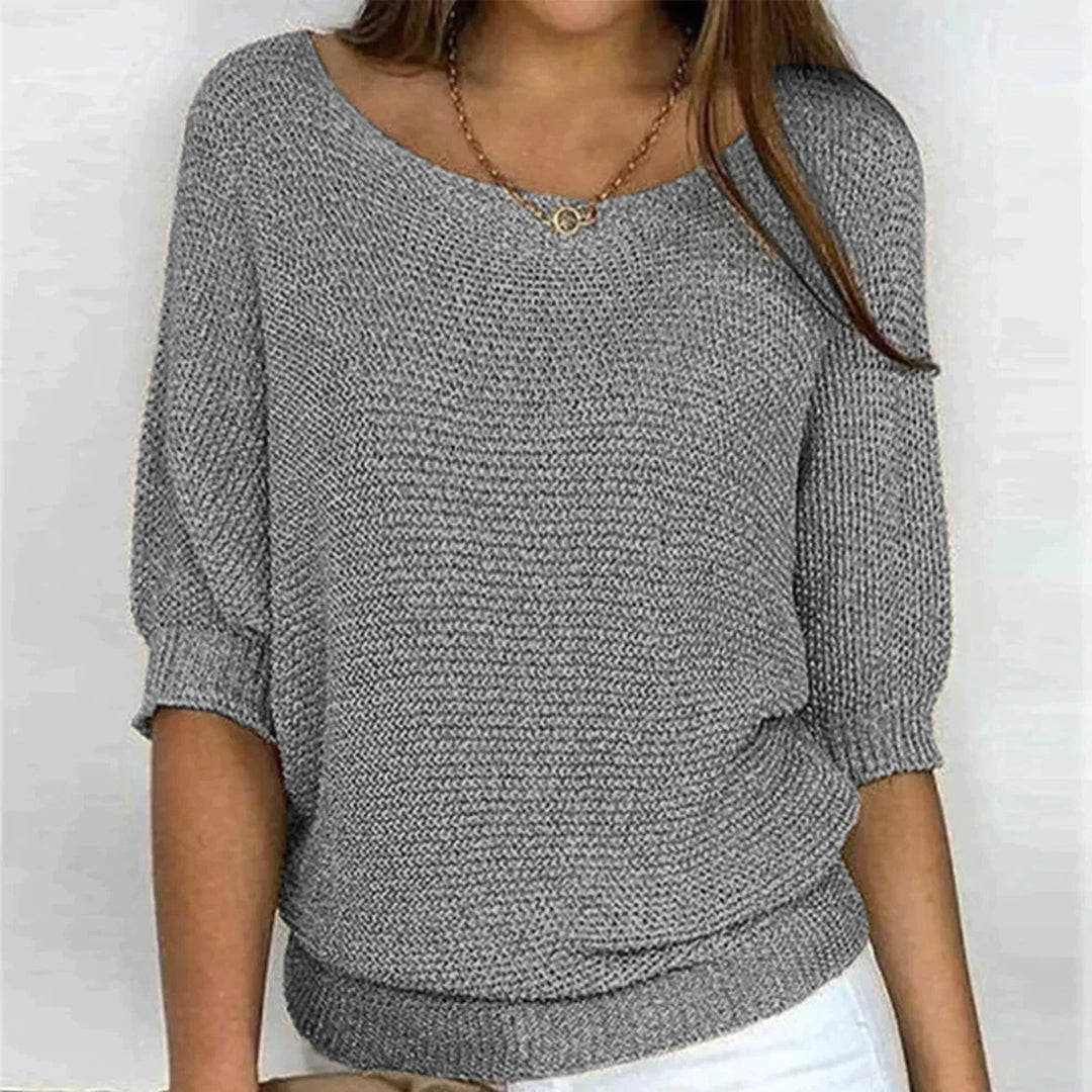 Solid Casual Women's Oversize Sweater - Cozy Simplicity for Effortless Everyday Style