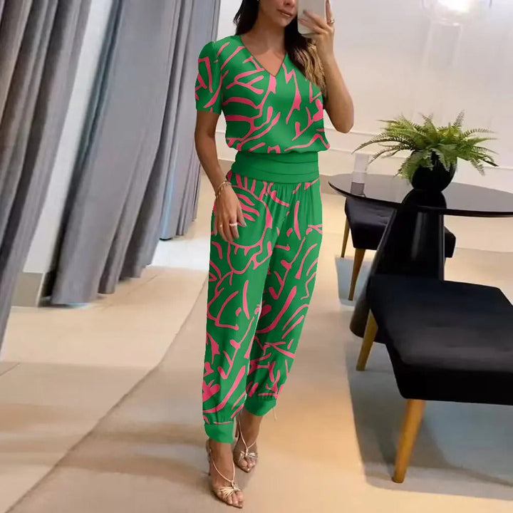 Printed Two-Piece Set for Women