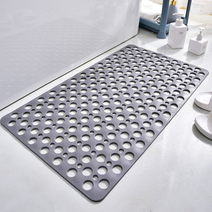 Quick Drain Anti-Slip Shower Mat with Suction Cups for Secure Grip