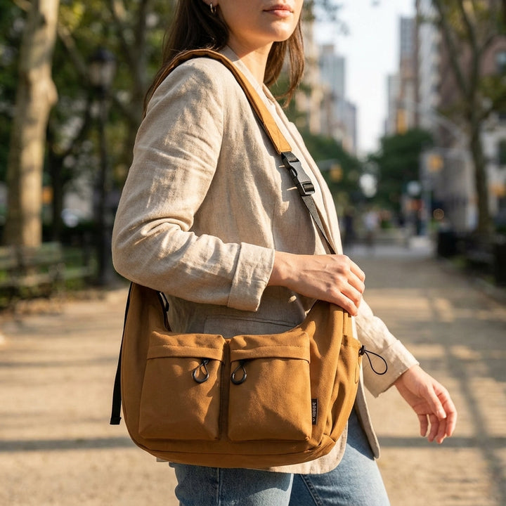 Large Canvas Crossbody Bag - UrbanLoom