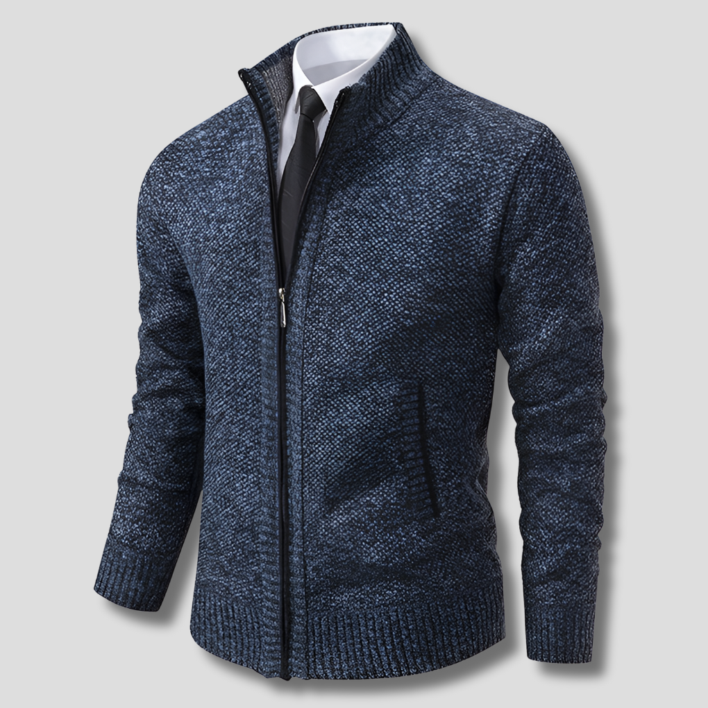 Stylish Zipper Knit Sweater for Men