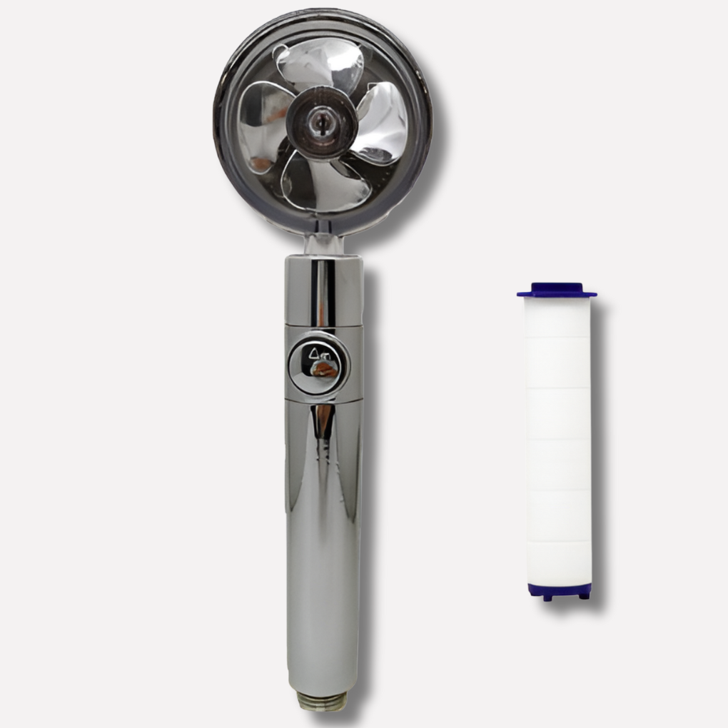 Shower Head with Rotating Propeller – High-Pressure Rain Effect