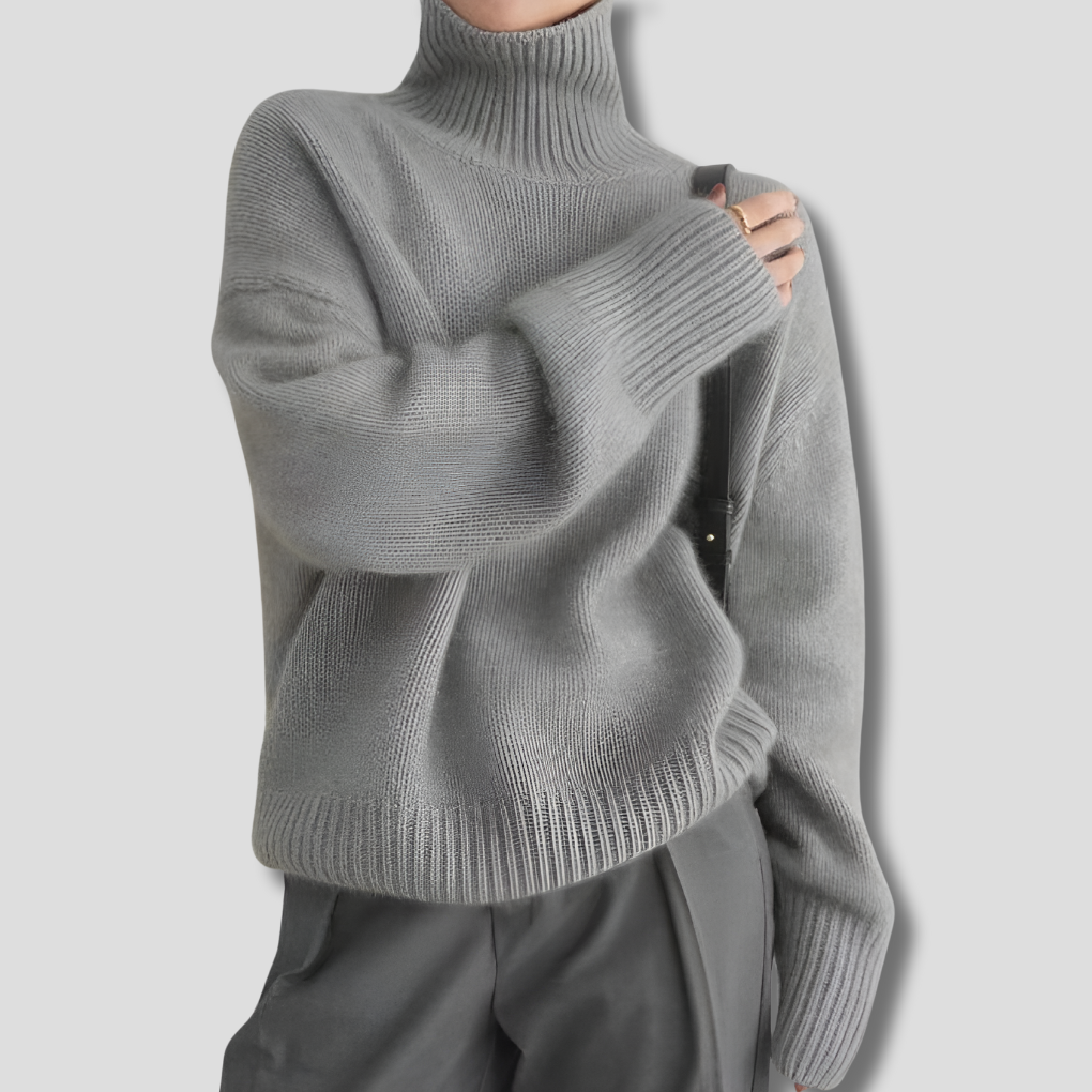 Women's Sweater with High Collar