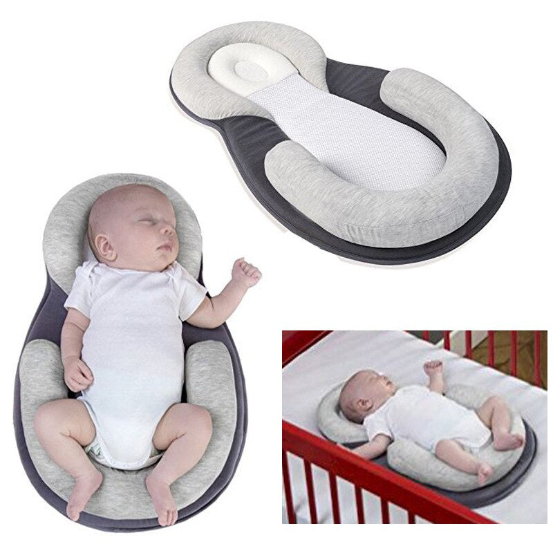 Ergonomic Portable Baby Lounger with Flat Head Prevention Headrest – Schlafcocon
