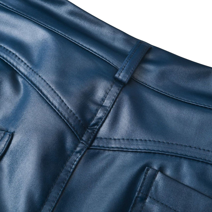 High-Waisted Stretch Leather Pants – Raffaela