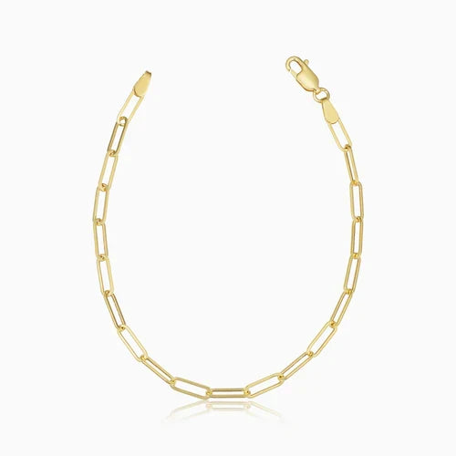 Elegant white gold link bracelet