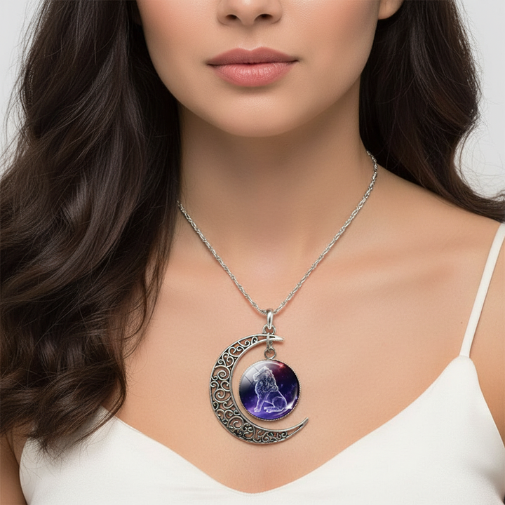 Moon Pendant Zodiac Necklace - StarGleam