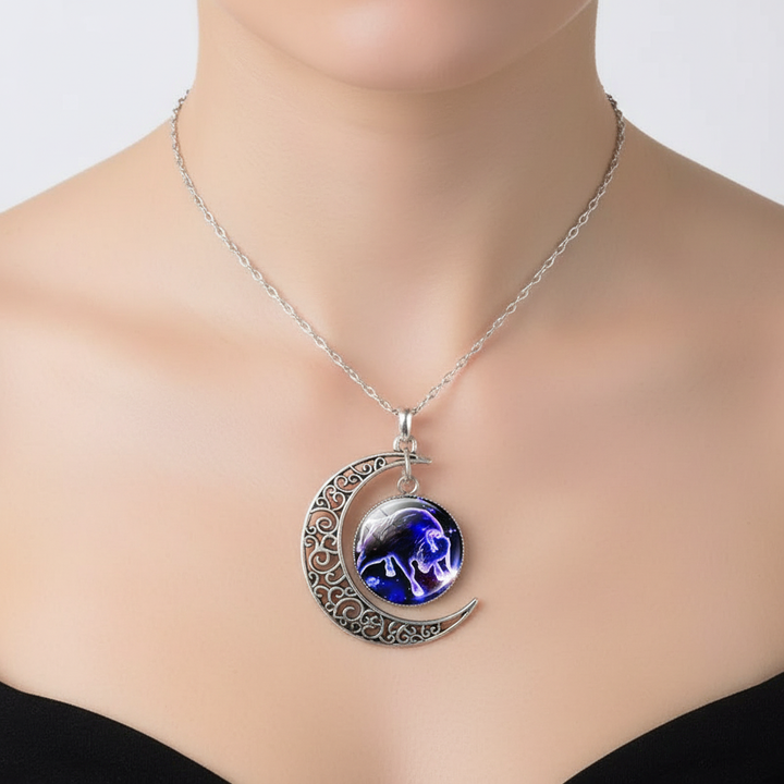 Moon Pendant Zodiac Necklace - StarGleam