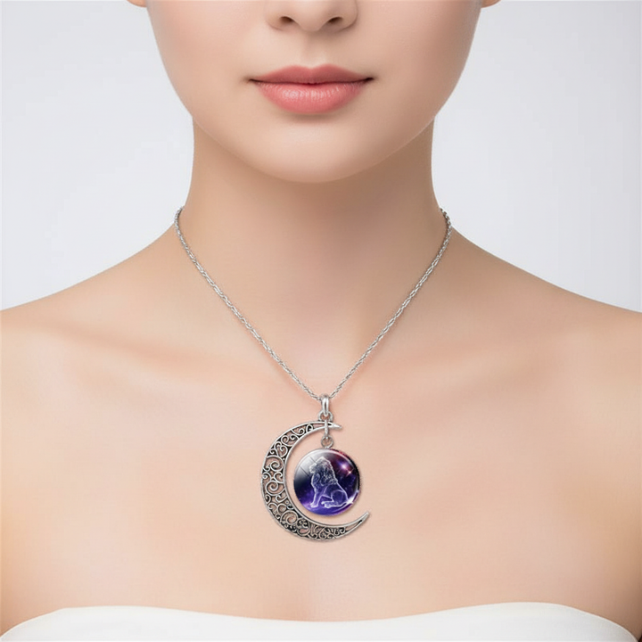 Moon Pendant Zodiac Necklace - StarGleam