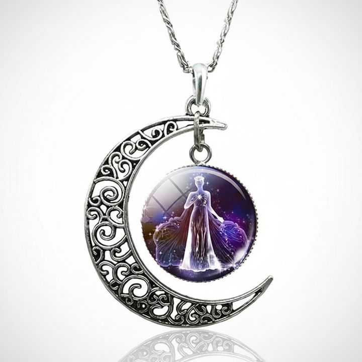 Moon Pendant Zodiac Necklace - StarGleam
