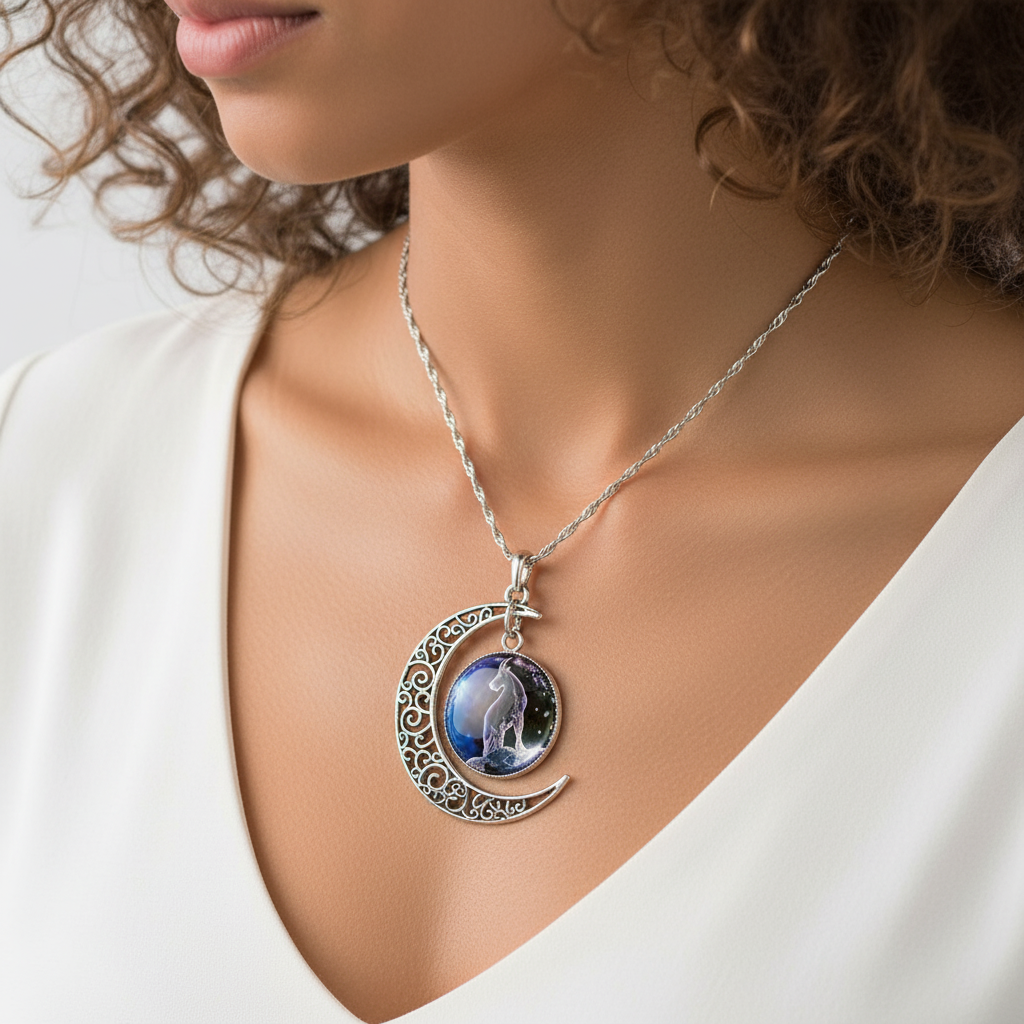 Moon Pendant Zodiac Necklace - StarGleam