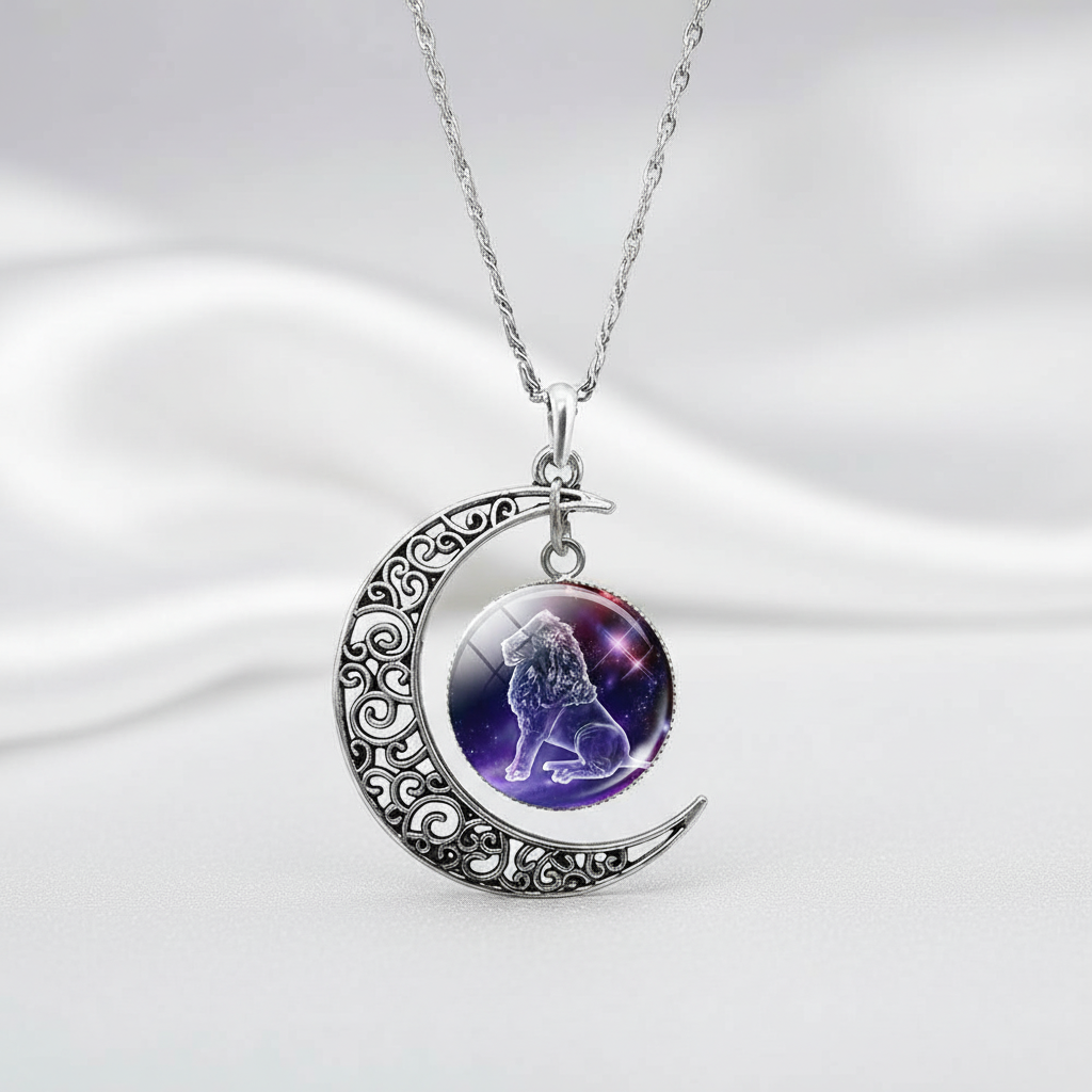Moon Pendant Zodiac Necklace - StarGleam