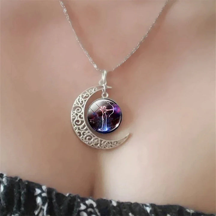 Moon Pendant Zodiac Necklace - StarGleam