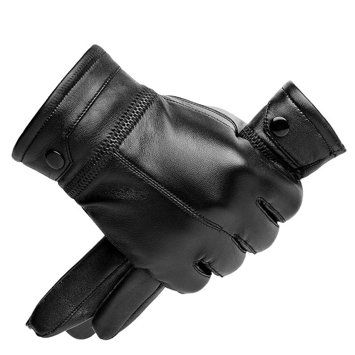 Men's Slim Fit Gloves – Suitable for Cold Weather, with Zip Fastening