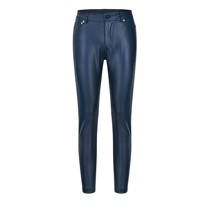 High-Waisted Stretch Leather Pants – Raffaela