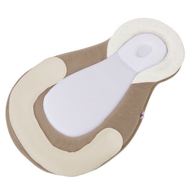 Ergonomic Portable Baby Lounger with Flat Head Prevention Headrest – Schlafcocon