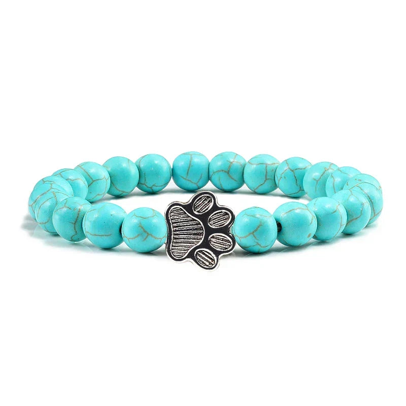 Knotted Paw Bracelet – Natural Stone Design