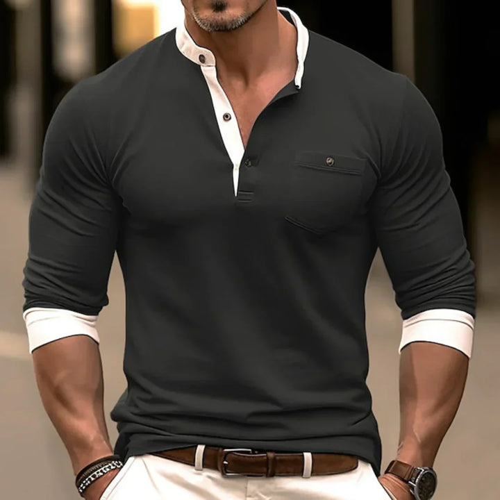 Men’s Slim-Fit Long-Sleeve Button-Up