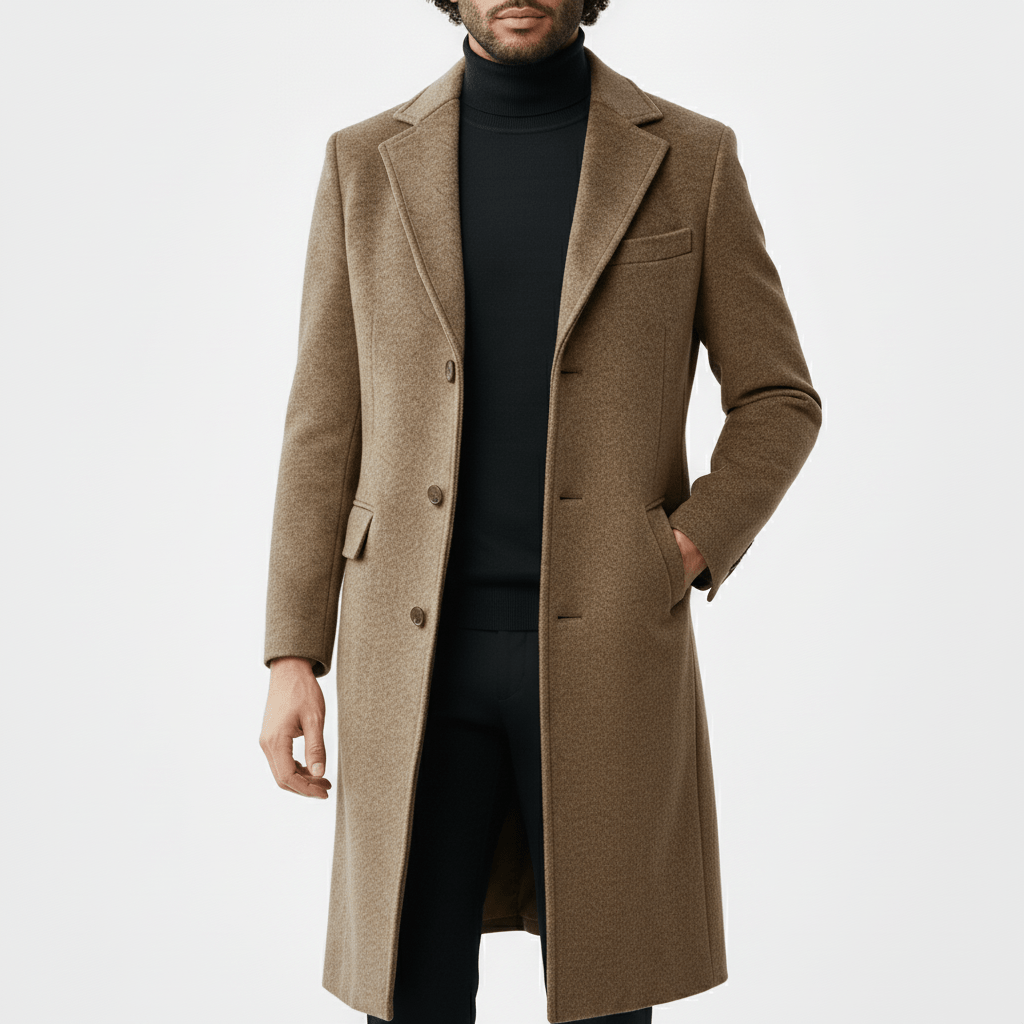 Men's Coat with Button Placket - Ramon