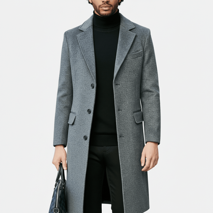 Men's Coat with Button Placket - Ramon