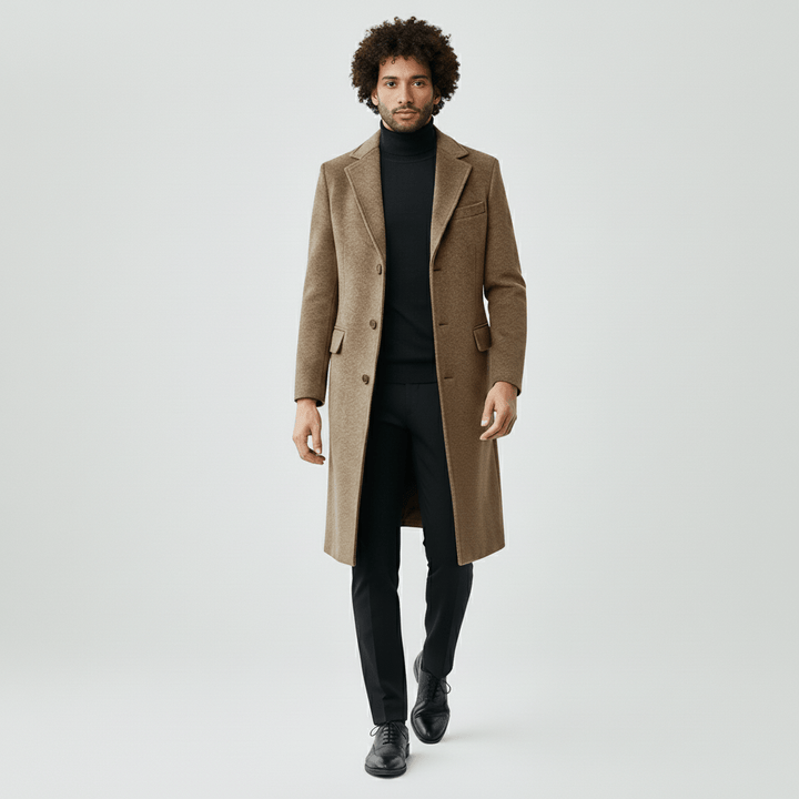 Men's Coat with Button Placket - Ramon