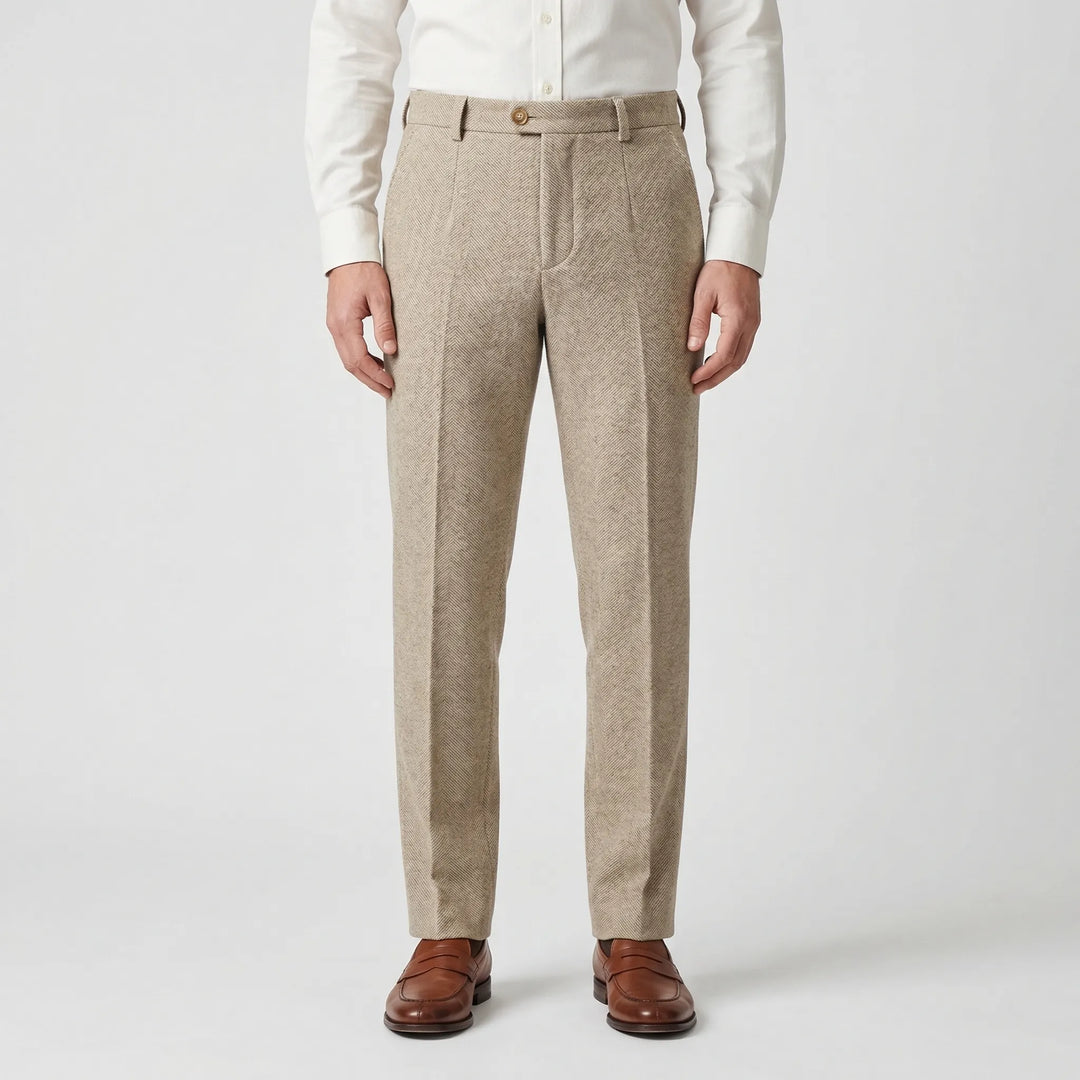 Herringbone Slim-Cut Pants - Martin
