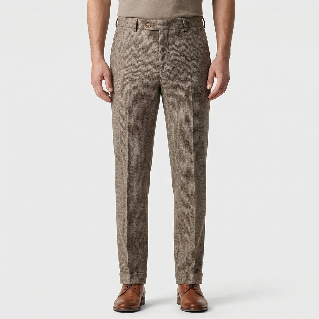 Herringbone Slim-Cut Pants - Martin