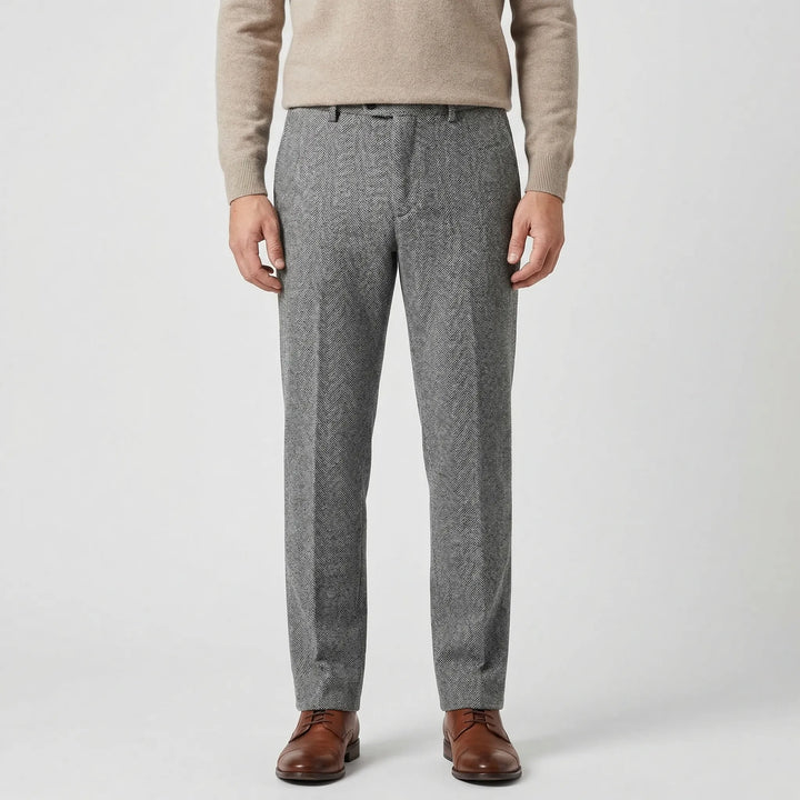 Herringbone Slim-Cut Pants - Martin