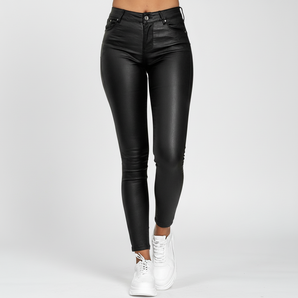 High-Waisted Leather Pants - Emilia