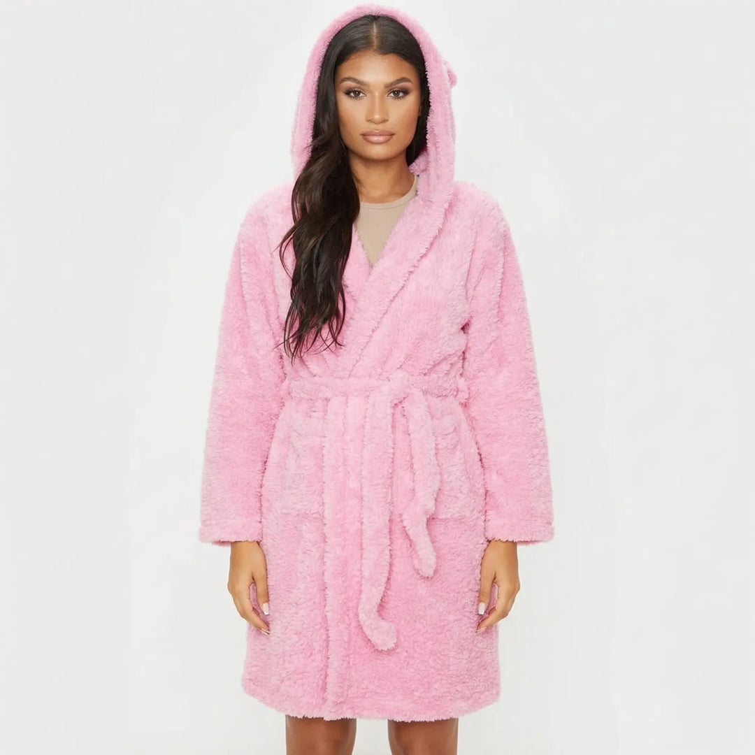 Hooded bathrobe with bear ears – Jenna