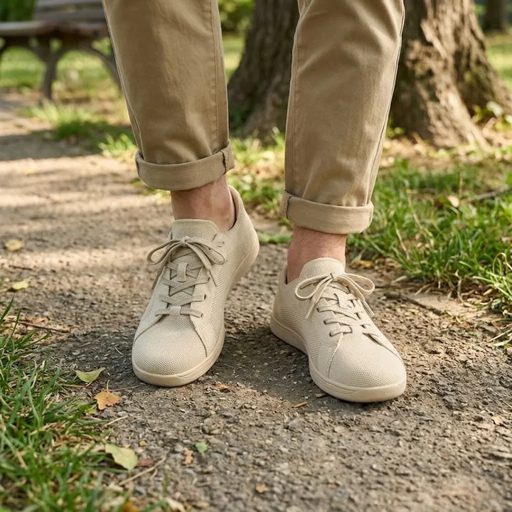 Unisex barefoot sneakers with wide toe box and breathable mesh