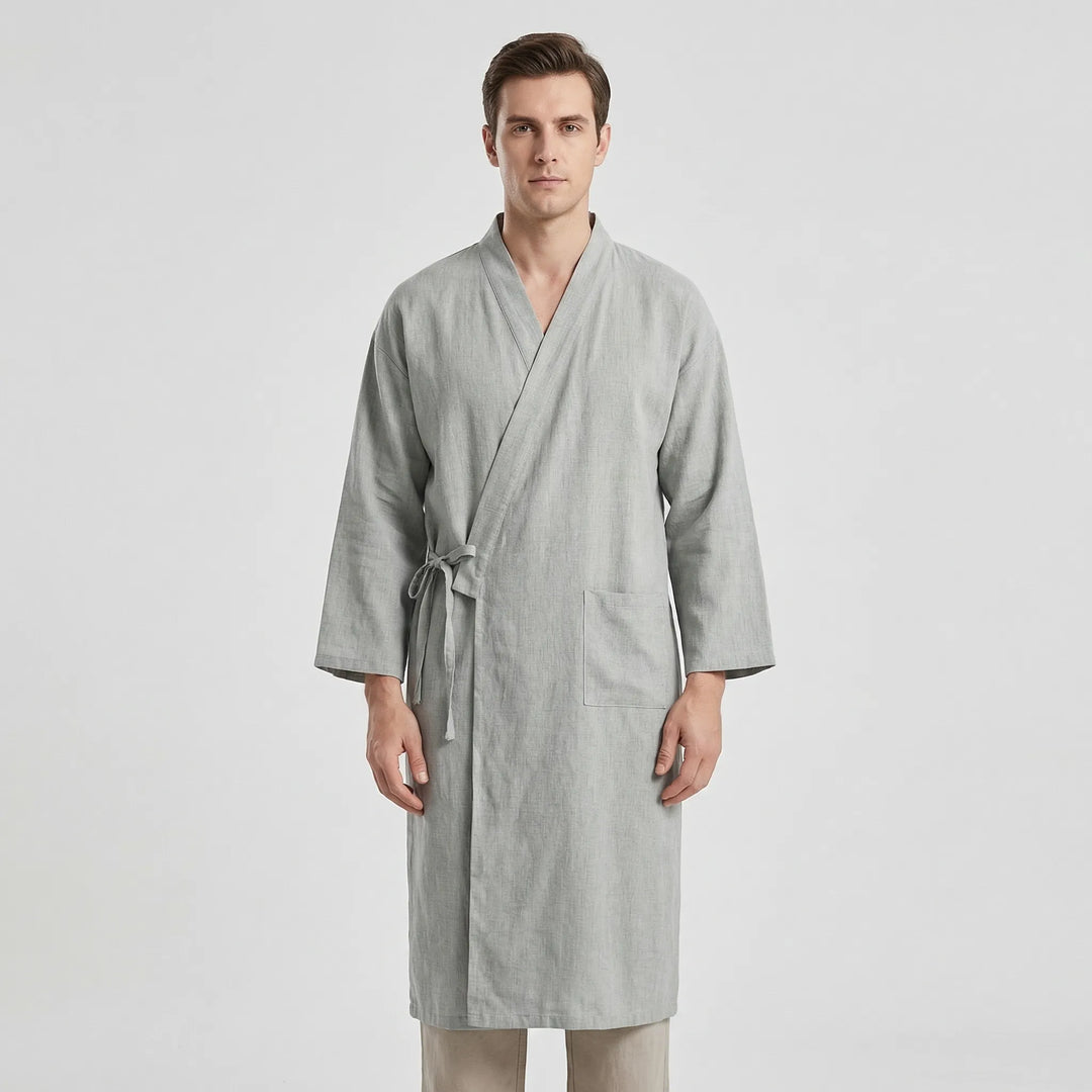 Japanese kimono-style men's dressing gown - Blake