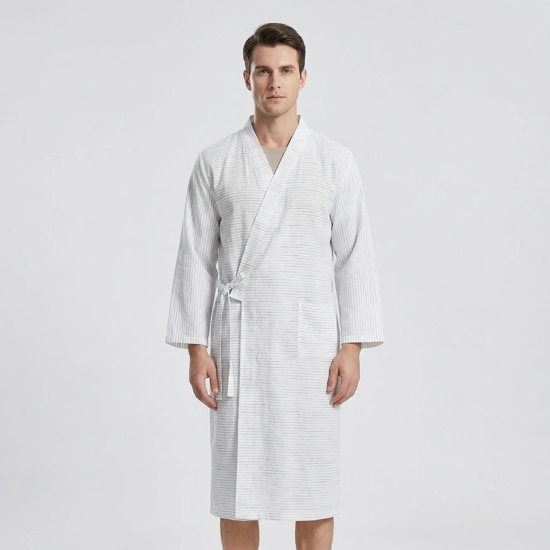 Japanese kimono-style men's dressing gown - Blake