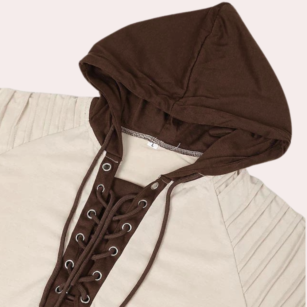 Men's Lace-Up Hooded Sweatshirt – Eliano