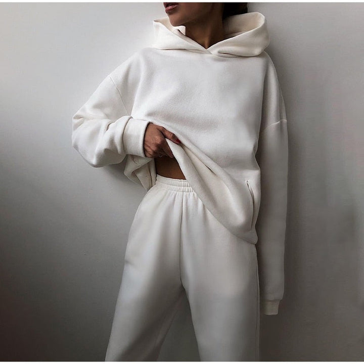 Women's Jogger Set | 2-Piece: Hoodie & Pants with Stretch Waistband