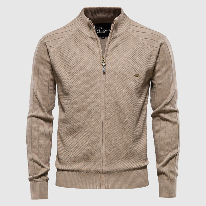 Men's Turtleneck Zipper Cardigan