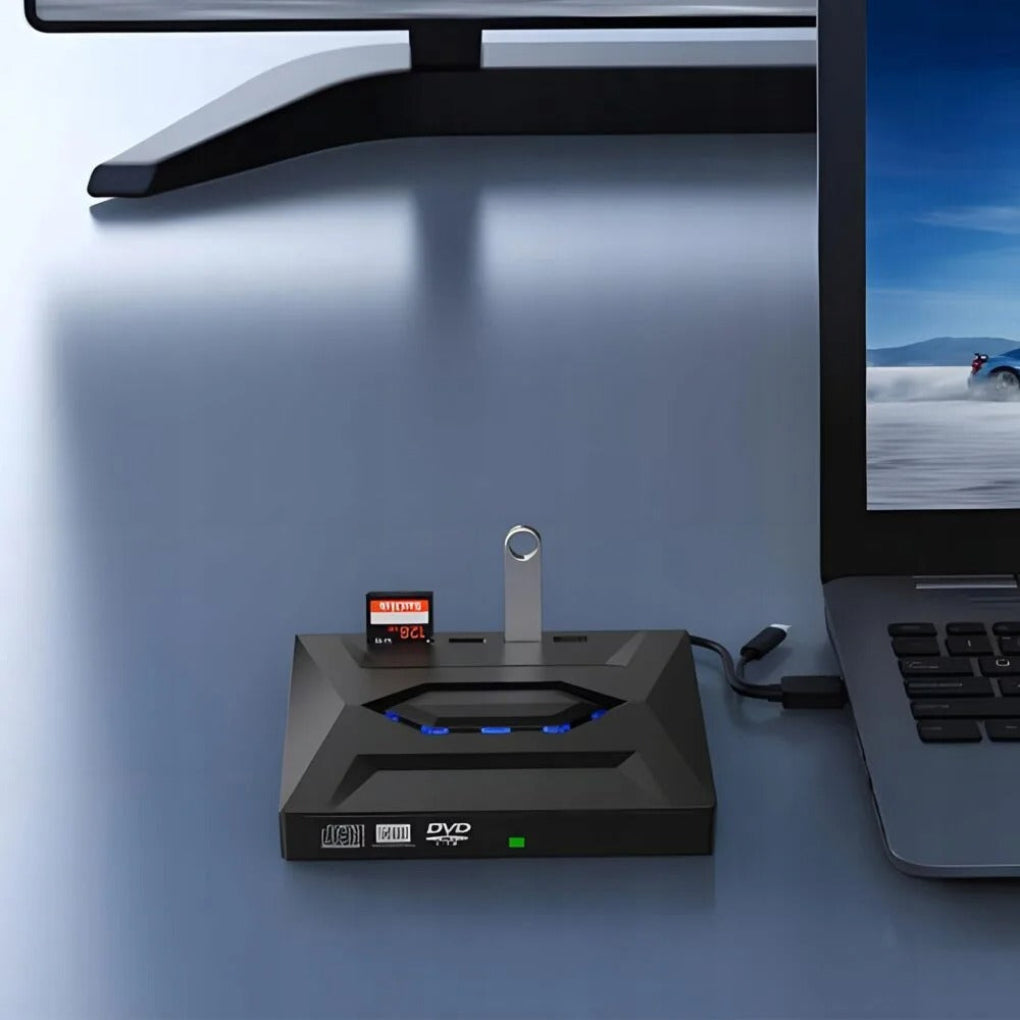 7-in-1 External DVD Player & CD/DVD RW Writer