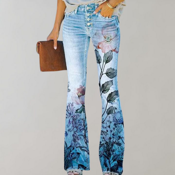 Flared Denim Pants for Women