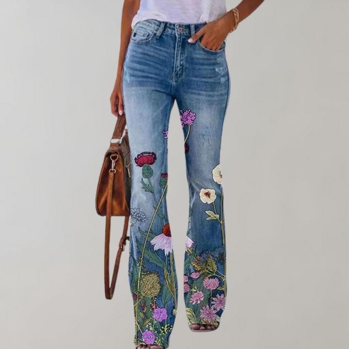 Flared Denim Pants for Women