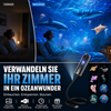 LED Galaxy Star Projector with 10 Slides and Flexible USB Arm