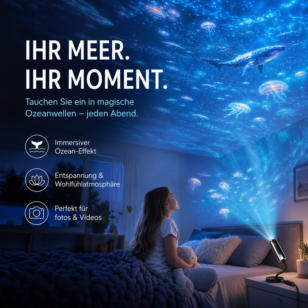 LED Galaxy Star Projector with 10 Slides and Flexible USB Arm