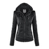 Women's Biker Jacket with Hood